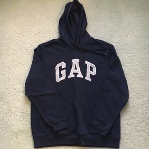 Navy Blue GAP Logo Fleece Pullover Hoodie